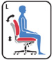 synchro-tilt movement
Backrest reclines at a faster rate thanthe seat, increasing the anglebetween your torso and thighs.Enhances comfort and encouragesdynamic body movement.